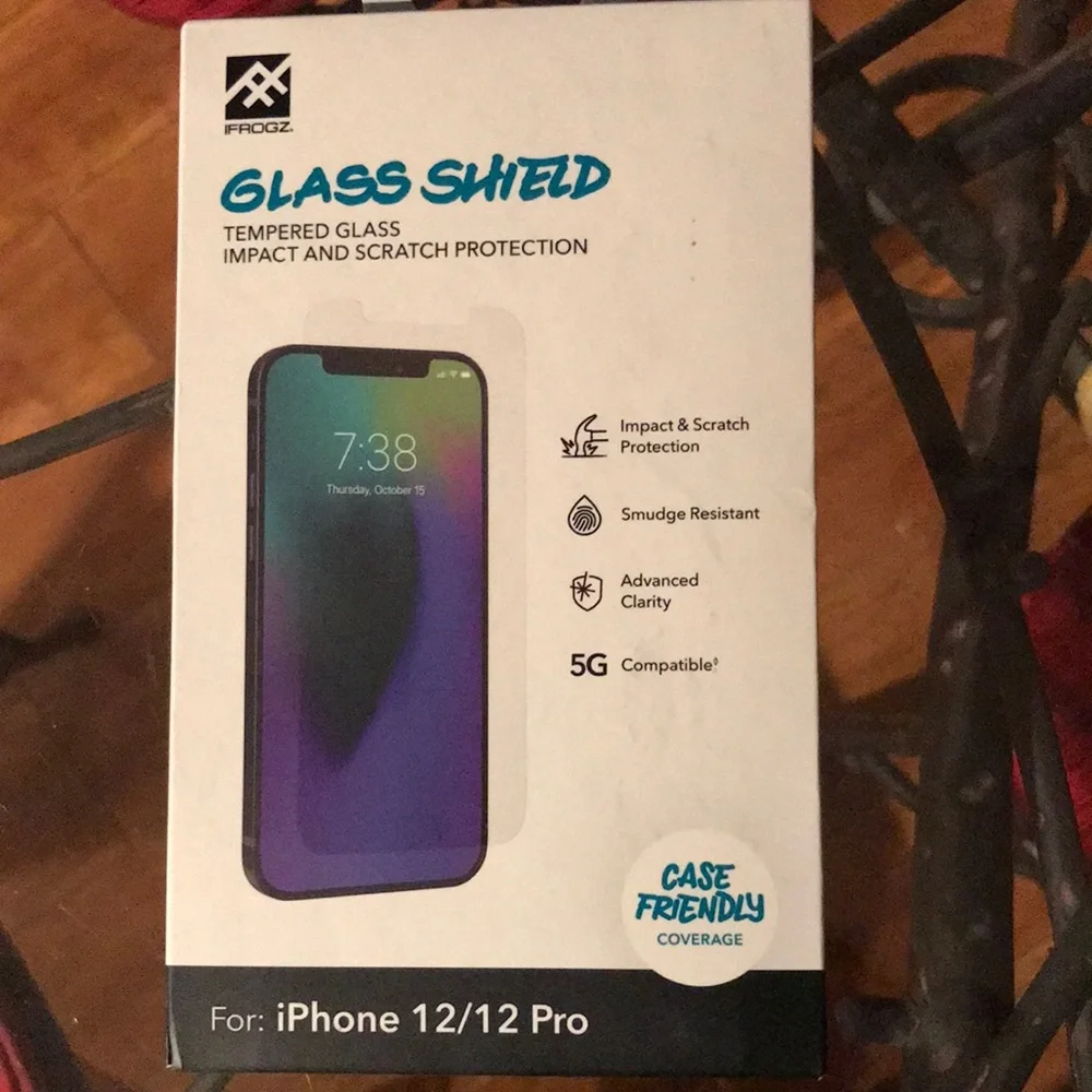 Glass Shield for iPhone 12/12 Pro/12ProTempered Glass Screen Protector - NWT